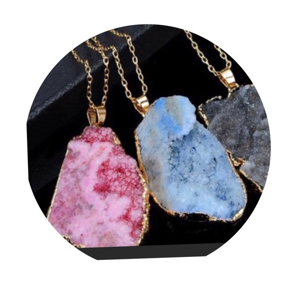 BOHEMIAN STYLE NECKLACE & PENDANT BLUE - Picture 5 of 5